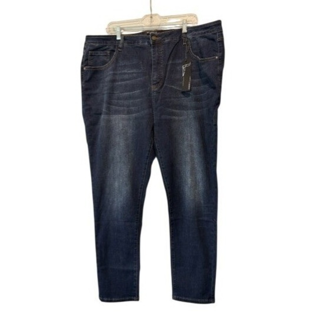 Lucky & Blessed Womens 20 NWT Dark Wash Skinny Jeans High Rise Tummy Control